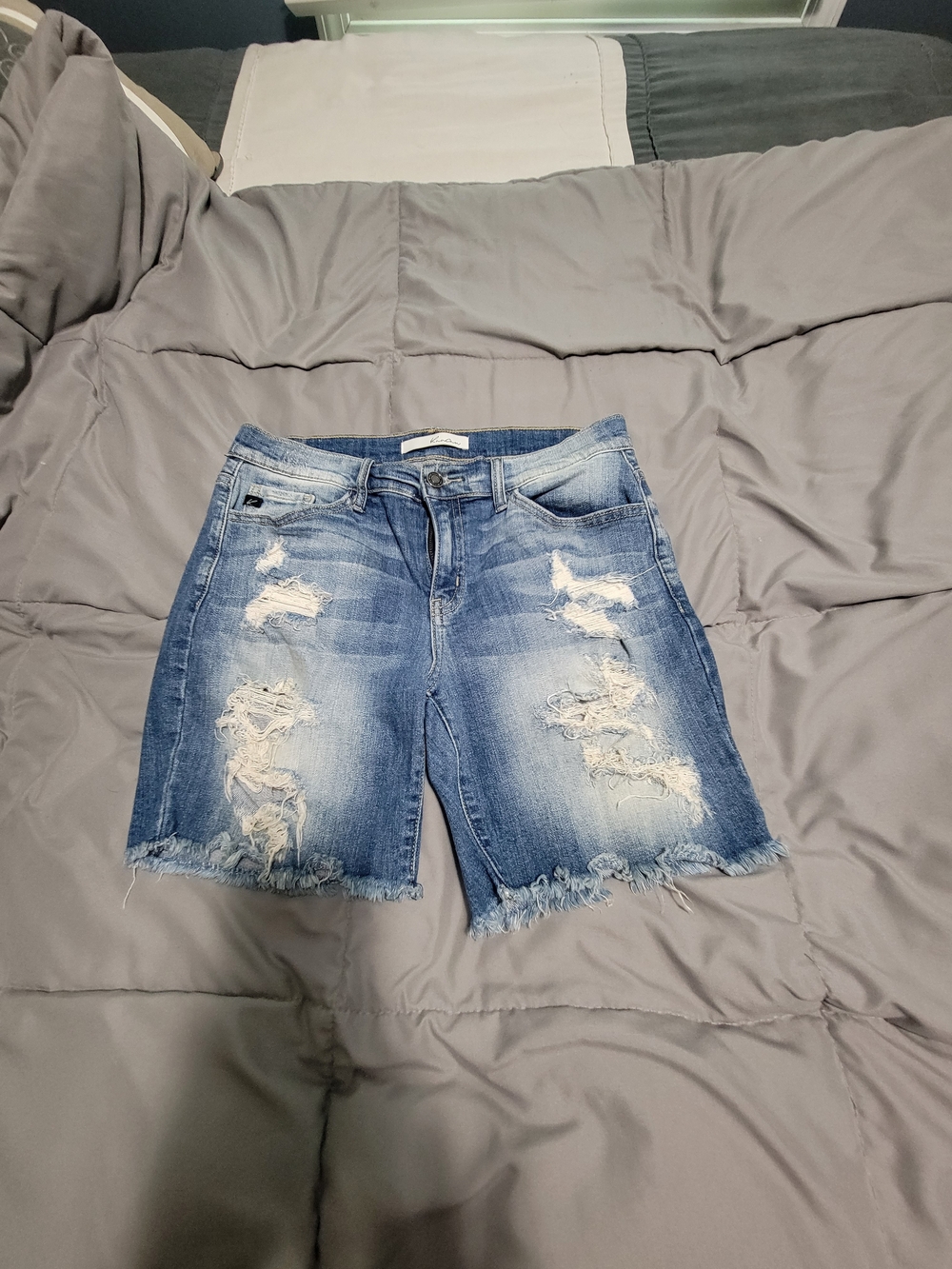 Distressed Blue Denim Women’s Shorts